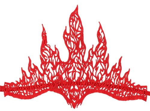 Punk-Spitzen-Haarreifen in Flammenform, Make-up-Stirnband für Halloween, Festival, Party, Teenager, Aufführungen, Haar-Accessoires, Spitzenhaarbänder für Damen, Haar-Haarbänder für Damen, ausgefallene