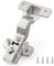 Furniware 20 Stück Innenanschlag Schrankscharniere, Öffnungswinkel 110° mit Hydraulisch Feder Perfekte Softclose Küchenschrank, Topf-Bohrabstand 45mm, für Küchenschrank, Kleiderschrank, Schranktür