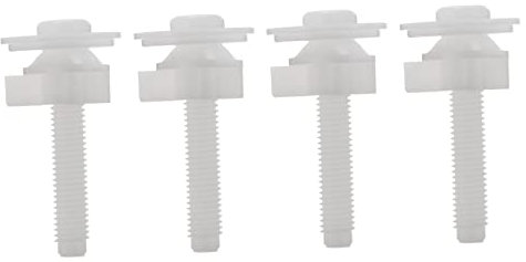 WHAMVOX 4 Stück Weiße Toilettensitzschrauben Aus Kunststoff Befestigungsschrauben Für Toilettensitzmontage Langlebig Und Fest Kompatibel Mit Wc Sitzen Leicht Zu Installieren Und Demontieren