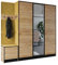 KIER FURNITURE Flurgarderobe Modern - Garderobenschrank mit Sitzbank, Haken und Schuhschrank - Flur Möbel Geräumig und Stilvoll - BxHxT 209,6x205x39cm - Craft Eiche + Gelb