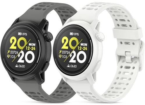 CHULN 2 Stücks Silikon Armband Kompatibel Für Coros Pace 3/Apex 2 Pro/Apex Pro/Apex 46mm, 22mm Einstellbares Sport Ersatzarmband für Coros Pace 3.