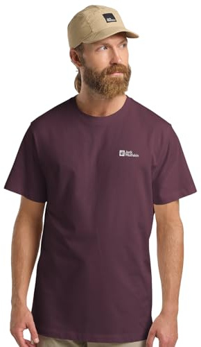 Jack Wolfskin Herren Essential M T-Shirt, Amaranth, XXL EU