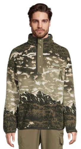 Columbia Helvetia II Printed Half Snap Fleece 2098461461, Men Fleece Sweaters, Blue