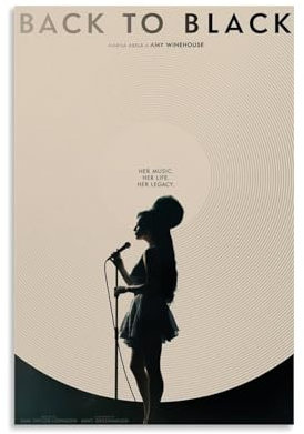 GYBDNS Amy Winehouse Back-to-BlackArt Album, Leinwandbild, Wandkunst, Deco, Hip-Hop-Musikalbum, Ölgemälde, Deko-Leinwand, 30 x 45 cm, ungerahmt, 34