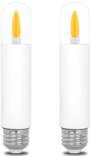 HEWA-Tech Flame Effect Light Bulbs Flickering E27 LED Bulbs for Party Patio Porch Home Indoor & Outdoor Decorations (T9, Retro, Acrylic and Glass, 2, one Size, Flame Effect Bulb)