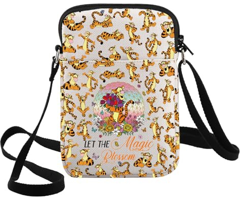 WZMPA Lustige Tigger Crossbody Bag Tigger Fans Geschenk Let The Magic Blossom Tigger Verstellbarer Gurt Tasche Tigger Merchandise, Blossom Tigger Cb, medium