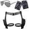 Beinholster Pistolenholster Gürtel Waffenholster Bein Holster Pistole Frauen Kostüm Schwarze Sonnenbrille Punk Fingerlose Handschuhe Pistolenhalfter Karneval Waffengürtel Kostüm