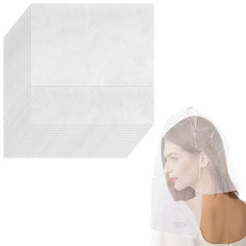 Orixo 20 Stück Make-up-Schutzhaube, Make-up-Kapuzen, Anpasshauben | Atmungsaktive, Beauty-Make-up- und Kleidungsschutz, Gesichtsabdeckungen, für Frauen, Dressing, Hochzeit