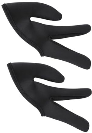 HOLIDYOYO 2stücke Lockenstab-handschuhe Hitzebeständig für Haarstyling Fingerschutz Dreifingerfäustlinge zum Locken und Glätten Leicht Tragbar Salon und Heimgebrauch