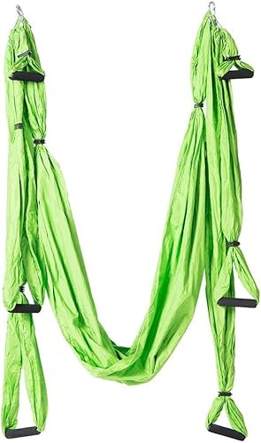 Hamaca de Yoga Aérea, Verde, Soporta 200 kg, con Bolsa de Transporte, para Yoga y Pilates