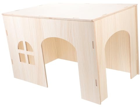 Alasum Meerschweinchen Holzhaus Versteck Aus Naturholz Für Kleine Haustiere Kleintierspielplatz Eichhörnchen Nest Zubehör