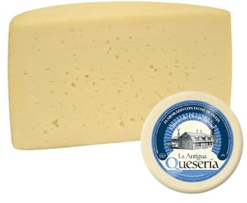 La Antigua Quesería - Queso de Oveja Tierno Artesano - MEDIO QUESO (1,5 K aprox.) - Elaborado en Toledo - 100% Leche Pasteurizada - Maduración Natural