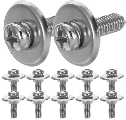 VALICLUD 40 Jeux de Vis M5 Inox Rondelles Résistantes la Chaleur et Joints Silicone Souple pour Fixation de Couvercles de Casseroles, Pièces de Rechange la Cuisine, Kit 40 Sets