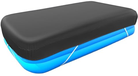 Cubierta Inflable para Piscina Rectangular, 10x6 pies, protección UV, Impermeable, Cubierta para Piscina, Banda elástica incorporada para Exteriores, Rectangular