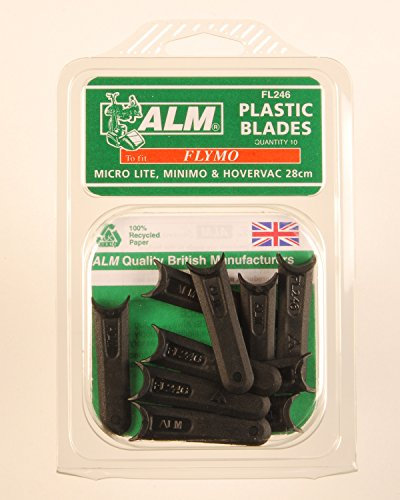 50 x ALM Plastic Blades - with Small Half-Moon FL246 suitable for Flymo Lawnmowers see decription for models