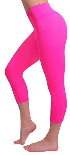 CompressionZ Kompression Capri Hose Für Damen 3/4 Länge Yoga Laufen Trainingsübungen Gamaschen - Rosa, XL