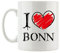Pixxprint I Love Bonn Fun Tasse, ca. 300ml Fassungsvermögen, Keramik Weiß, Spülmaschinenfest