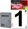MDS Brand 10cm Design Zahlen Aufkleber | Selbstklebende Klebezahlen für Briefkasten, Mülltonne, Hausnummer Aufkleber für Außen & Innen Schwarz (1)