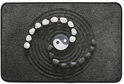 COOSUN Zen Stones Fußmatte, Eingang Weg Indoor Outdoor Tür Teppich mit Non Slip Backing, (23,6 von 15,7-Zoll)