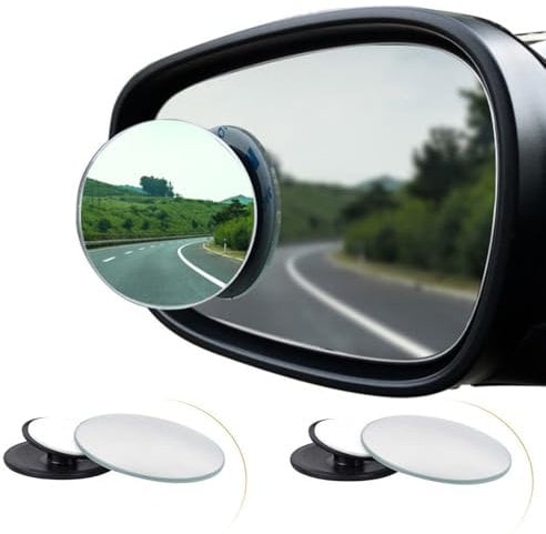 Spurtar Auto Toter Winkelspiegel (2Stk) Auto Totwinkel Spiegel, Rahmenlos Rund 360° Verstellbar HD Konvex Spiegel Mini Selbstklebend Weitwinkelspiegel, Blind Spot Mirrow