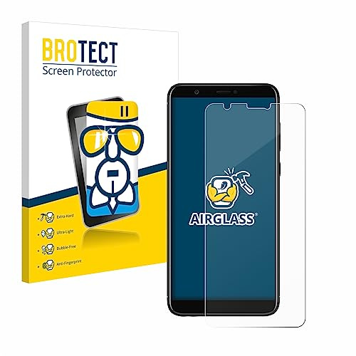 BROTECT Schutzglas für Huawei P smart 2018 | Transparenter Displayschutz Made in Germany Schutzfolie Panzer Folie Glas 9H Anti-Fingerprint Einfache Montage Clear