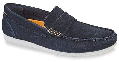 Silver Street London Stanhope, Mocassino Uomo, Blu Navy, 44.5 EU