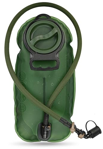 MARCHWAY 2L/2.5L/3L TPU Hydration Bladder, Tasteless BPA Free Water Reservoir Bag with Insulated Tube for Hydration Pack for Cycling, Hiking, Running, Climbing, Biking (3L Green 100oz)