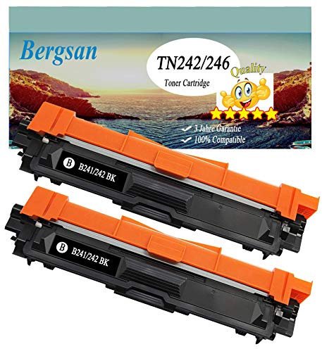 Bergsan Schwarz Toner Kompatibel mit Brother TN-241 TN-245 TN-242 TN-246 für Brother MFC-9332CDW DCP-9022CDW HL-3142CW HL-3152CDW DCP-9017CDW DCP-9020CDW MFC-9142CDN 9140CDN 9342CDW HL-3140CW