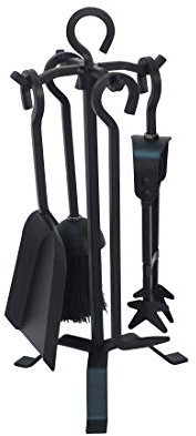 HERSIG - Accesorios Chimenea | Juego 4 Utensilios Chimenea con Soporte
