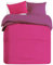 Banzaii Set Copripiumino Bicolor 100% Microfibra con Federa Double Face Singolo 150x200 cm Fuxia/Mora