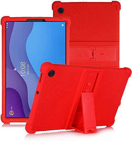 YGoal Funda para Lenovo Tab M10 HD 2nd Gen - Cubierta Protectora a Prueba de choques Suaves para niños de Peso liviano Silicona Case Cover para Lenovo Tab M10 HD 2 TB-X306X/X306F, Rojo