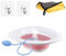 DMSELL Foldable Sitz Bath for Toilet with Flusher, Portable Flush Seat Sitz Bath for Postpartum Care, and Hemorrhoids with 2 Hanging Hooks (Pink)