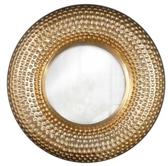 riess-ambiente.de Handgearbeiteter Wandspiegel Orient 60cm Gold Hammerschlag Design Spiegel Badspiegel