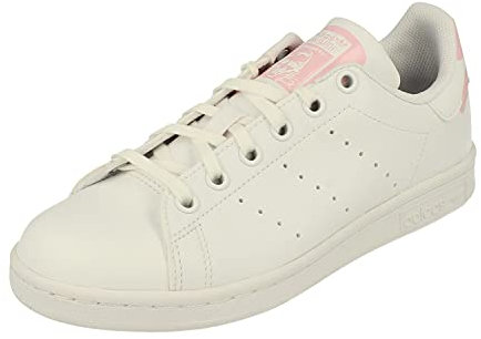 adidas Originals Stan Smith Baskets pour Enfant, Blanc, Blanc, Rose, Eg7306, 37 1/3 EU