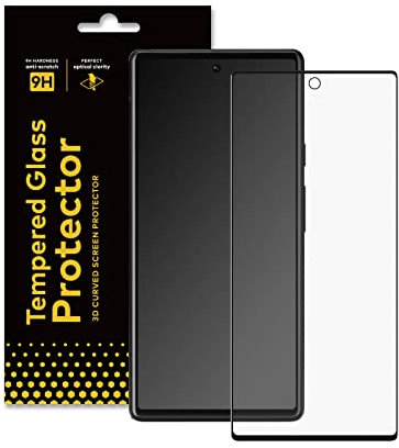 RhinoShield Displayschutz kompatibel mit [Google Pixel 6] | 9H 3D Gebogenes Edge to Edge Glas - Vollständige Abdeckung - Klarer & kratzfester Displayschutz