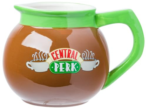Silver Buffalo Friends Kaffeekanne, 590 ml, Keramik, Kaffeetasse, Großes Trinkgefäß, Offizielles Lizenzprodukt