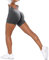 Unthewe Workout Butt Lifting Shorts für Frauen Hohe Taille Nahtlos Gym Yoga Booty Shorts, Scrunch Dunkelgrau, Klein
