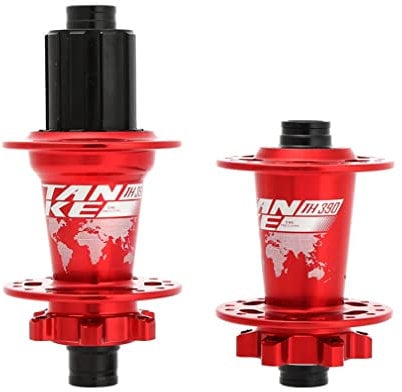 YOJOLO MTB Fahrrad Nabe 32 36 Löcher Steckachse Scheibenbremse Naben Mountainbike Lager Nabesatz Vorne Nabe 15x100mm Hinten Nabe 12x142mm 7 8 9 10 11 12 Geschwindigkeit Kassette (Red, Hole: 36H )