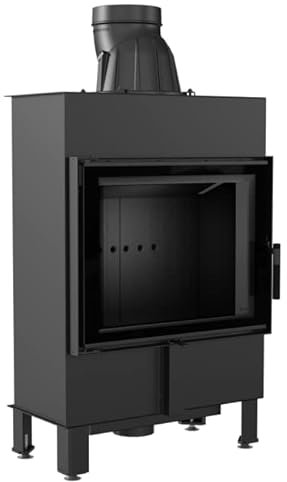 KRATKI Lucy Slim holzbefeuerter Kamineinsatz Lufteinlass BImSchV 2 konform Stahl Thermotec Auskleidung Glasscheibe linksseitig 8 kw 128,2x65,4 cm Thermischer Wirkungsgrad 83