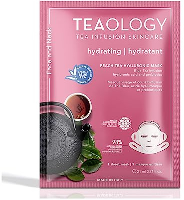 Teaology FACE AND NECK peach tea hyaluronic mask 21 ml