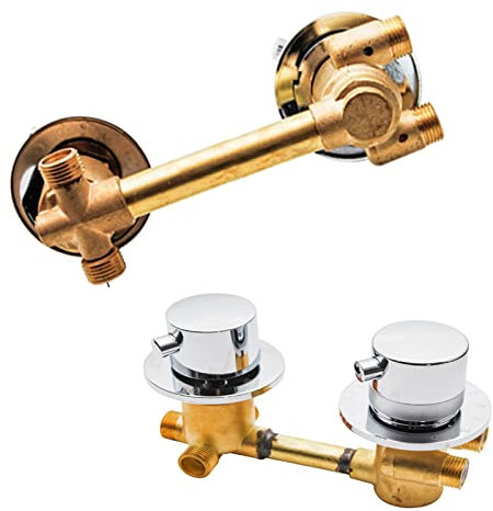 2/3/4/5 Voies Mitigeur Thermostatique Robinets De Douche,Laiton Douche Robinet Cabine With Cartouche Céramique,Mitigeur Cabine De Douche Entraxe 10Cm/12,5Cm/14,5Cm,G Thread 2 way-10cm
