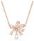 Swarovski Volta necklace, Bow, Small, White, Rose gold-tone plated