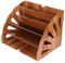 Alvinlite Datei ordner halter Holz Organizer 5 Fach, File Sorter Holz schnalle Design Desktop Fan-förmige Brief dokument Magazin Datei Montage Teiler DIY Office(Holz)