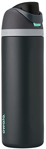 Owala FreeSip Bouteille d'eau isotherme en acier inoxydable avec paille pour le sport et les voyages, sans BPA, 1,2 l, marée brumeuse