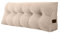 Rückenkissen, Keilkissen kopfteil Gepolstert Lesekissenfür Bett und Sofa geeignet, Stützkissen, Kissen Großes Wandkissen mit abnehmbarem und waschbarem Bezug, mit Seitentaschen（Beige-200x20x50cm）