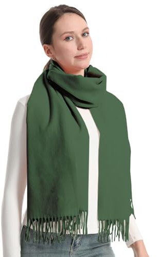lifwimner Pashmina Schals Damen Winter Warme Stola Tücher für Damen Schal Fur Abendkleid Festlich(Grün)