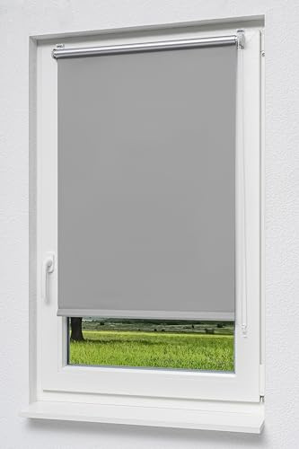 LYSEL - Qualitätsrollo Klemmträger Thermo Steingrau (B x H) 110cm x 150cm #1W