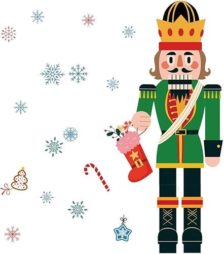 Nutcracker Christmas Decor Nutcracker Refrigerator Sticker Christmas Party Decoration Nutcracker Fridge Refrigerator Stickers Holiday Christmas Xmas Supplies for