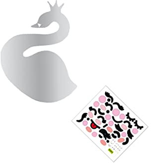 UPKOCH 1 Juego De Pegatinas De Espejo De Cisne Espejos Pegatinas De Decoración Adorno De Espejo Pared Adhesivo Para Ventana Pegatina Acrílica Espejo Etiqueta De La Pared