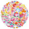 Unique Flowers Waterproof Stickers for Boys Girls Teens Kids, Cartoon Vinyl Stickers for Laptop Flasks Luggage Notebook Water Bottle Cup Phone Scrapbook, Exquisite Cartoon Decals Pack[Flowers-50Pcs]